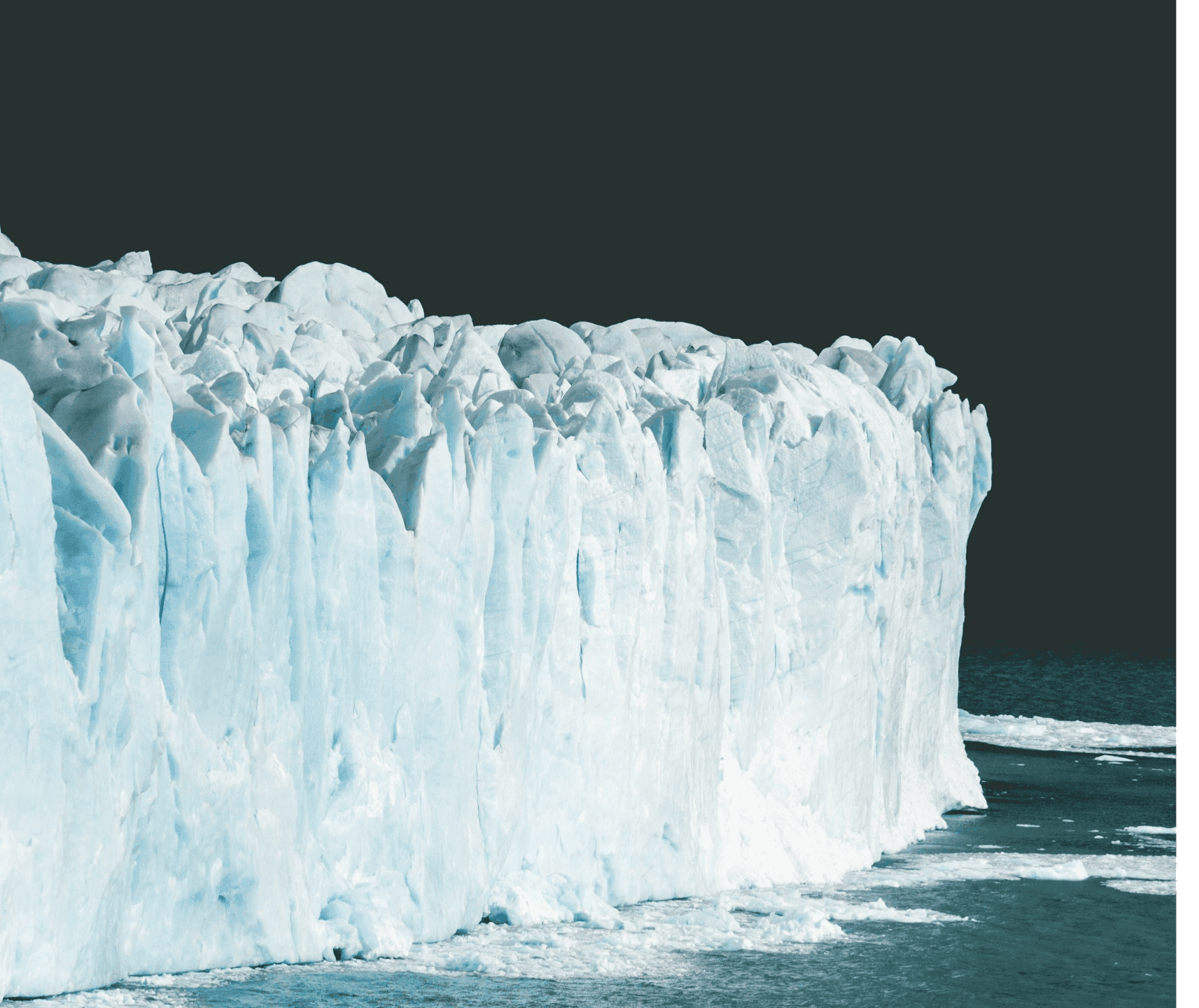 Cold storage glacier imagery
